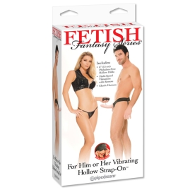 Страпон полый Pipedream For Him or Her Vibrating