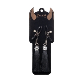 Зажимы на соски «Прищепки» с кисточками из шелка