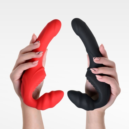 Страпон безремневой Black&amp;Red с вибрацией